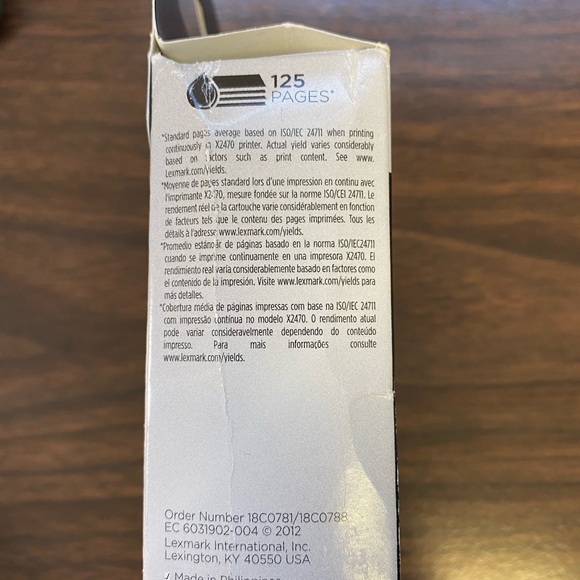 Lexmark 1 Color Print Cartidge - Picture 2 of 4